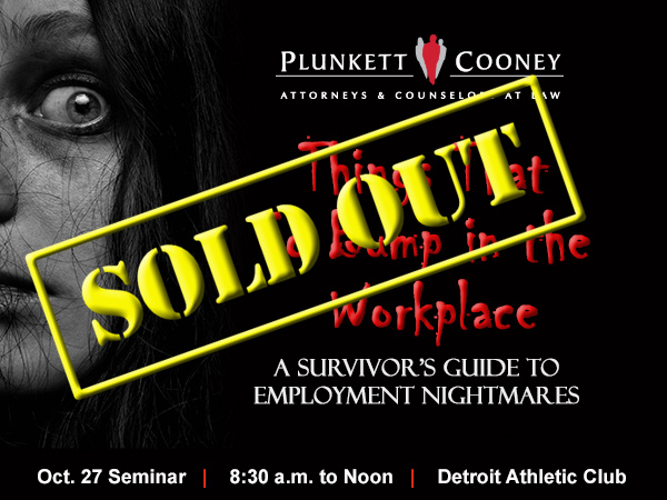 Plunkett Cooney Employment Law Seminar Plunkett Cooney Employment Law Seminar