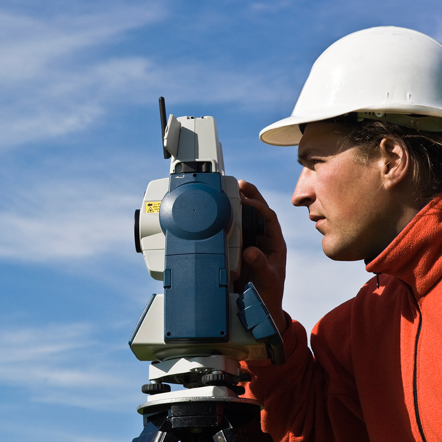 Land Surveyor Eyes Target