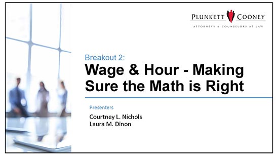 New Challenges Virtual Seminar Wage and Hour Breakout