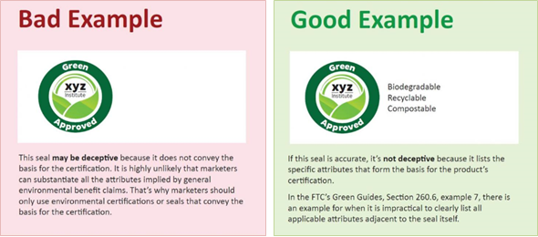 good and bad examples of seals of approval